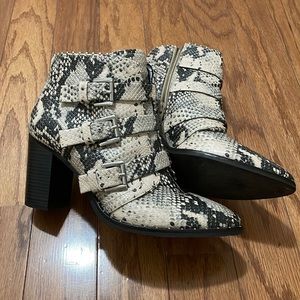 Steve Madden Snake Booties 8.5